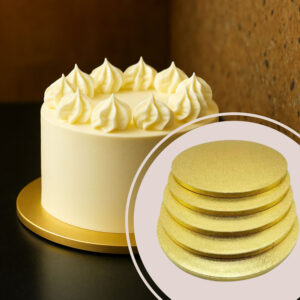 Base plumavit redonda dorada o plateada